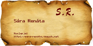 Sára Renáta névjegykártya