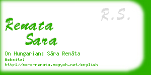 renata sara business card