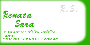 renata sara business card
